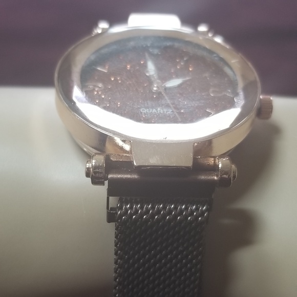 Rose Gold & Brown Magnetic Starry Sky Wrist Watch - Picture 5 of 8